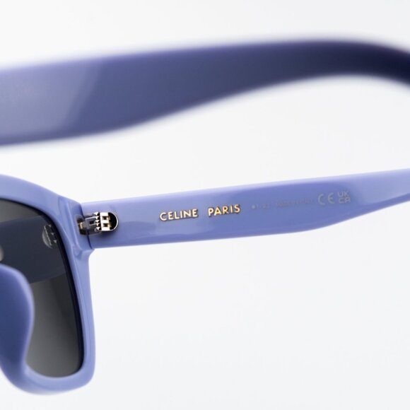 Celine MONOCHROMS Women Sunglasses Shiny Lilac Smoke Grey Geometric CL40198F 78A - Picture 5 of 10